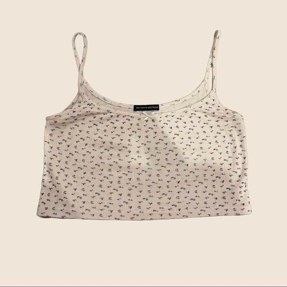 Floral Eyelet Tank Top